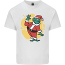 A Christmas Frog Dressed as Santa Claus Mens Cotton T-Shirt Tee Top White