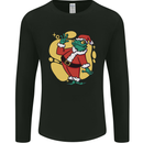 A Christmas Frog Dressed as Santa Claus Mens Long Sleeve T-Shirt Black