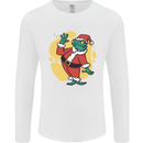 A Christmas Frog Dressed as Santa Claus Mens Long Sleeve T-Shirt White