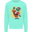 A Christmas Frog Dressed as Santa Claus Mens Sweatshirt Jumper Peppermint