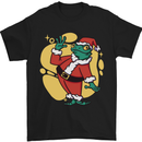 A Christmas Frog Dressed as Santa Claus Mens T-Shirt 100% Cotton Black