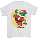 A Christmas Frog Dressed as Santa Claus Mens T-Shirt 100% Cotton White