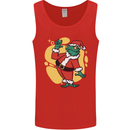A Christmas Frog Dressed as Santa Claus Mens Vest Tank Top Red