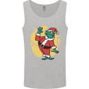 A Christmas Frog Dressed as Santa Claus Mens Vest Tank Top Sports Grey