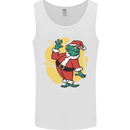A Christmas Frog Dressed as Santa Claus Mens Vest Tank Top White