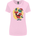 A Christmas Frog Dressed as Santa Claus Womens Wider Cut T-Shirt Light Pink