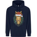 A Christmas Horse Equestrian Childrens Kids Hoodie Navy Blue