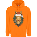 A Christmas Horse Equestrian Childrens Kids Hoodie Orange