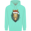 A Christmas Horse Equestrian Childrens Kids Hoodie Peppermint