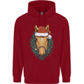 A Christmas Horse Equestrian Childrens Kids Hoodie Red