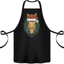 A Christmas Horse Equestrian Cotton Apron 100% Organic Black