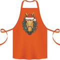 A Christmas Horse Equestrian Cotton Apron 100% Organic Orange