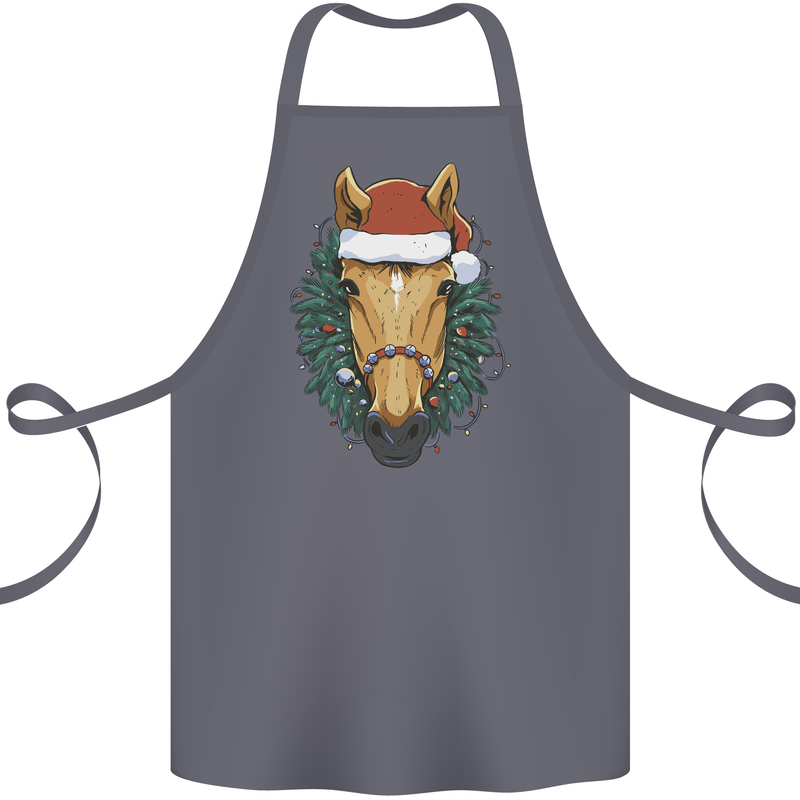 A Christmas Horse Equestrian Cotton Apron 100% Organic Steel