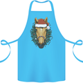 A Christmas Horse Equestrian Cotton Apron 100% Organic Turquoise