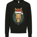 A Christmas Horse Equestrian Kids Sweatshirt Jumper Black