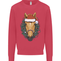 A Christmas Horse Equestrian Kids Sweatshirt Jumper Heliconia