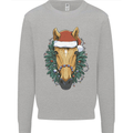 A Christmas Horse Equestrian Kids Sweatshirt Jumper Sports Grey