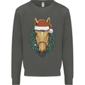 A Christmas Horse Equestrian Kids Sweatshirt Jumper Storm Grey