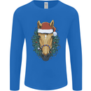 A Christmas Horse Equestrian Mens Long Sleeve T-Shirt Royal Blue