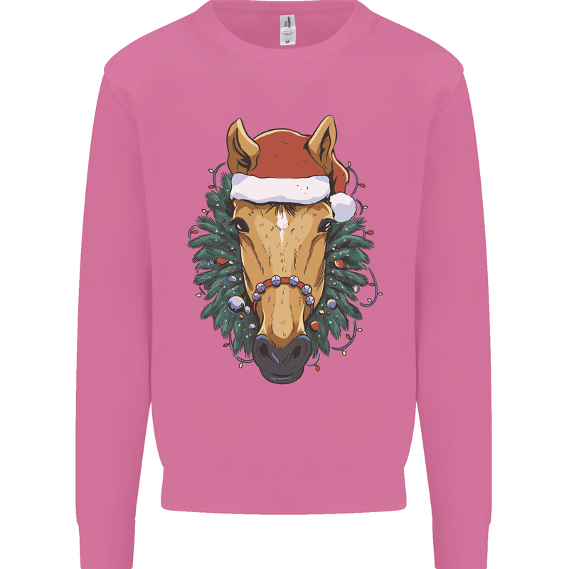A Christmas Horse Equestrian Mens Sweatshirt Jumper Azalea