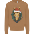 A Christmas Horse Equestrian Mens Sweatshirt Jumper Caramel Latte