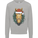 A Christmas Horse Equestrian Mens Sweatshirt Jumper Sports Grey