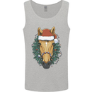 A Christmas Horse Equestrian Mens Vest Tank Top Sports Grey