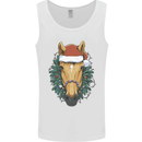 A Christmas Horse Equestrian Mens Vest Tank Top White