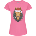 A Christmas Horse Equestrian Womens Petite Cut T-Shirt Azalea