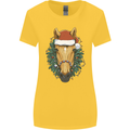 A Christmas Horse Equestrian Womens Wider Cut T-Shirt Yellow