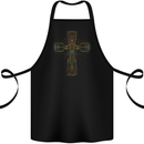 A Circuit Board Cross Gothic Goth Techy Cotton Apron 100% Organic Black