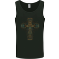 A Circuit Board Cross Gothic Goth Techy Mens Vest Tank Top Black