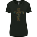 A Circuit Board Cross Gothic Goth Techy Womens Wider Cut T-Shirt Black