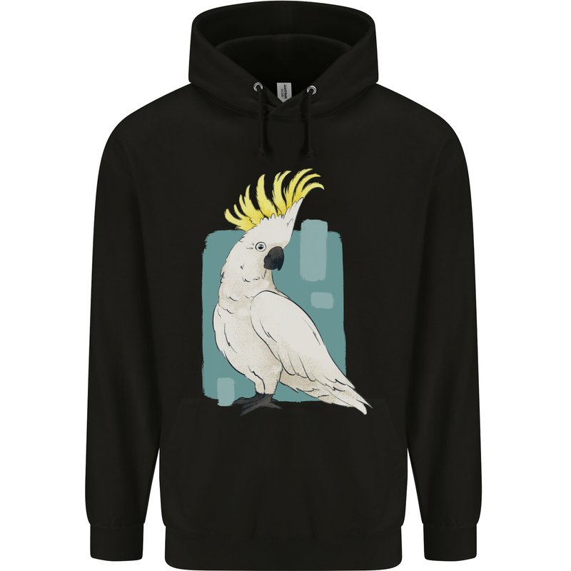 A Cockatoo Mens 80% Cotton Hoodie Black