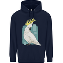 A Cockatoo Mens 80% Cotton Hoodie Navy Blue