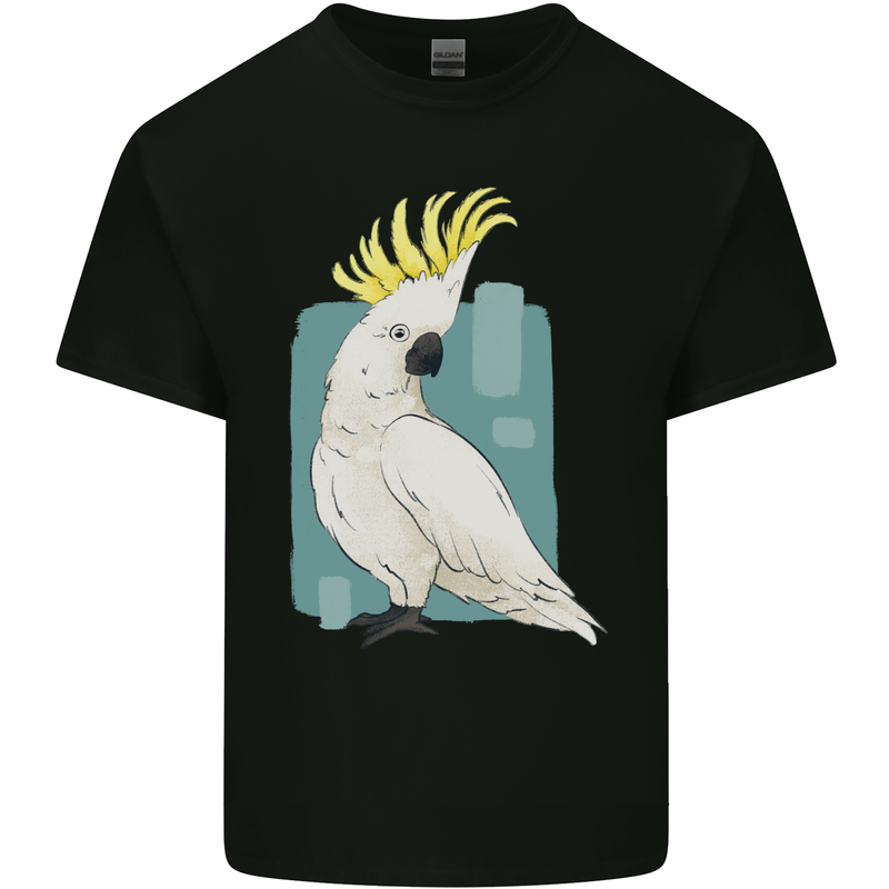 A Cockatoo Mens Cotton T-Shirt Tee Top Black
