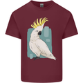 A Cockatoo Mens Cotton T-Shirt Tee Top Maroon