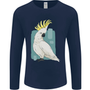 A Cockatoo Mens Long Sleeve T-Shirt Navy Blue