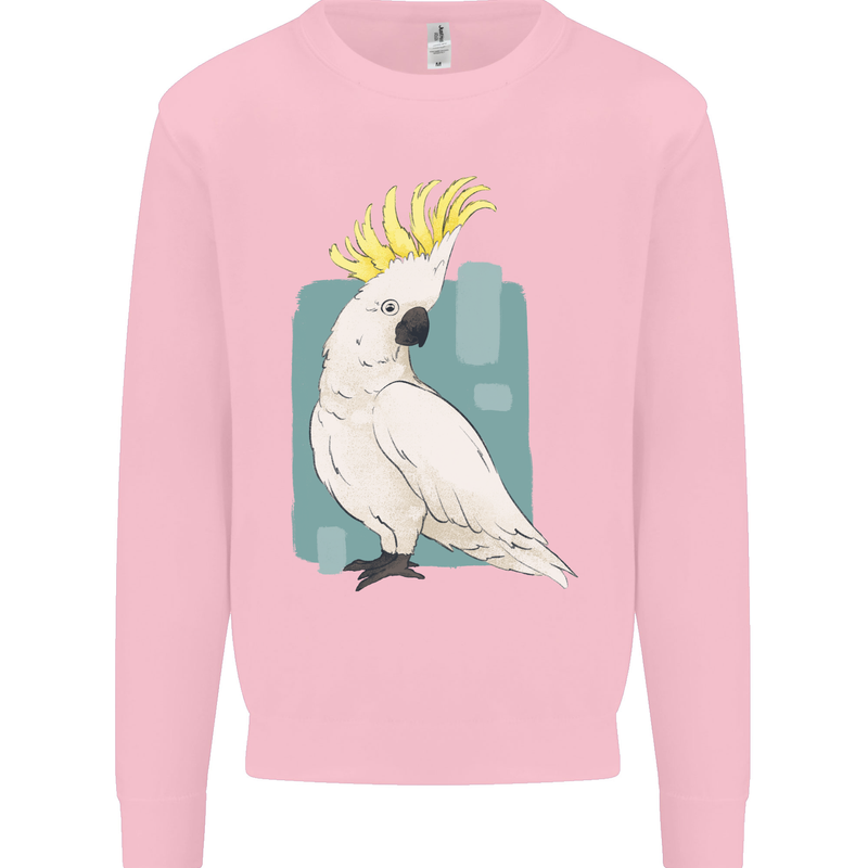 A Cockatoo Mens Sweatshirt Jumper Light Pink