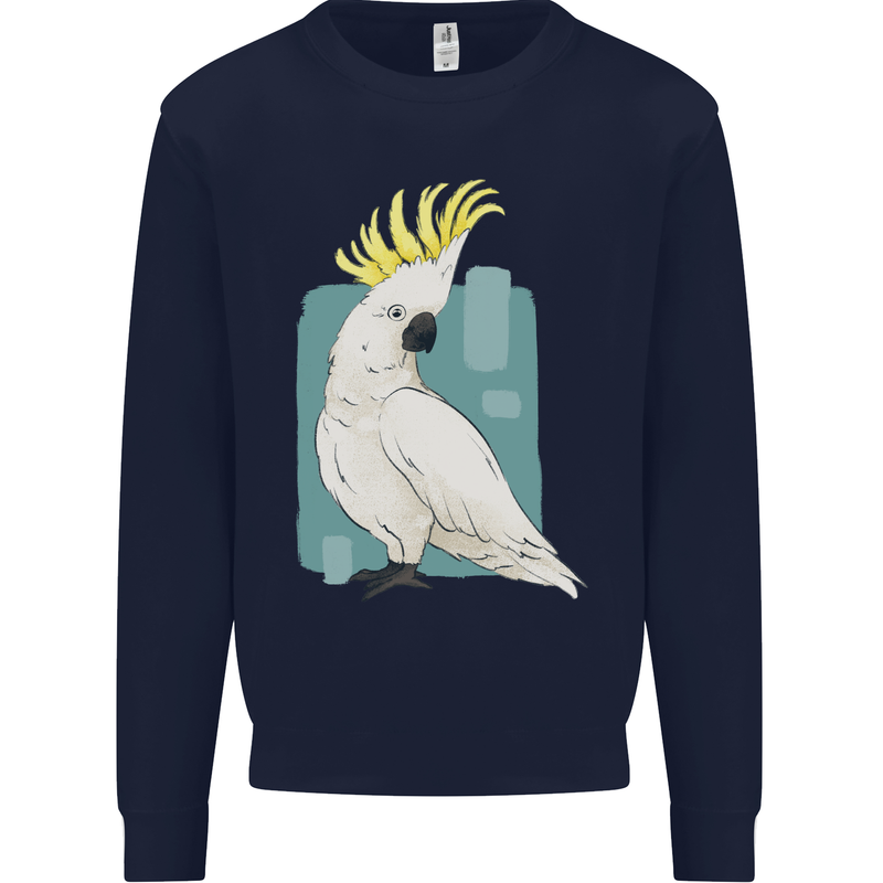 A Cockatoo Mens Sweatshirt Jumper Navy Blue