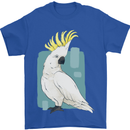 A Cockatoo Mens T-Shirt 100% Cotton Royal Blue