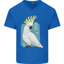 A Cockatoo Mens V-Neck Cotton T-Shirt Royal Blue