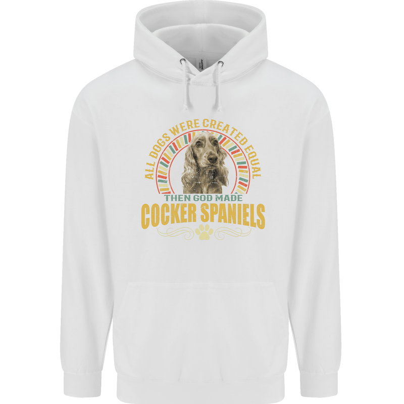 A Cocker Spaniel Dog Childrens Kids Hoodie White