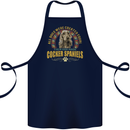 A Cocker Spaniel Dog Cotton Apron 100% Organic Navy Blue