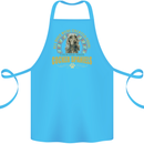 A Cocker Spaniel Dog Cotton Apron 100% Organic Turquoise