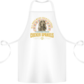 A Cocker Spaniel Dog Cotton Apron 100% Organic White