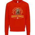 A Cocker Spaniel Dog Kids Sweatshirt Jumper Bright Red