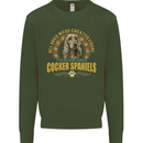A Cocker Spaniel Dog Kids Sweatshirt Jumper Forest Green