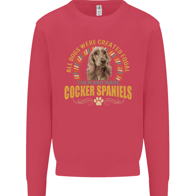 A Cocker Spaniel Dog Kids Sweatshirt Jumper Heliconia