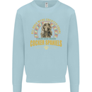 A Cocker Spaniel Dog Kids Sweatshirt Jumper Light Blue
